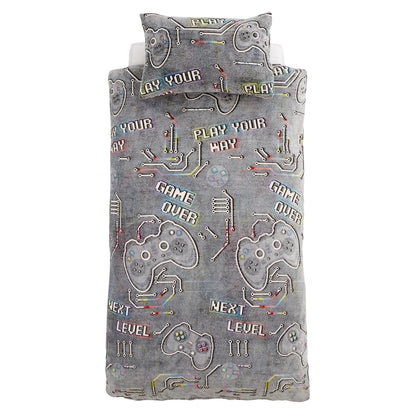 Catherine Lansfield Game Over Fleece Duvet Cover Set