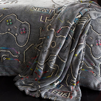 Catherine Lansfield Game Over Fleece Throw