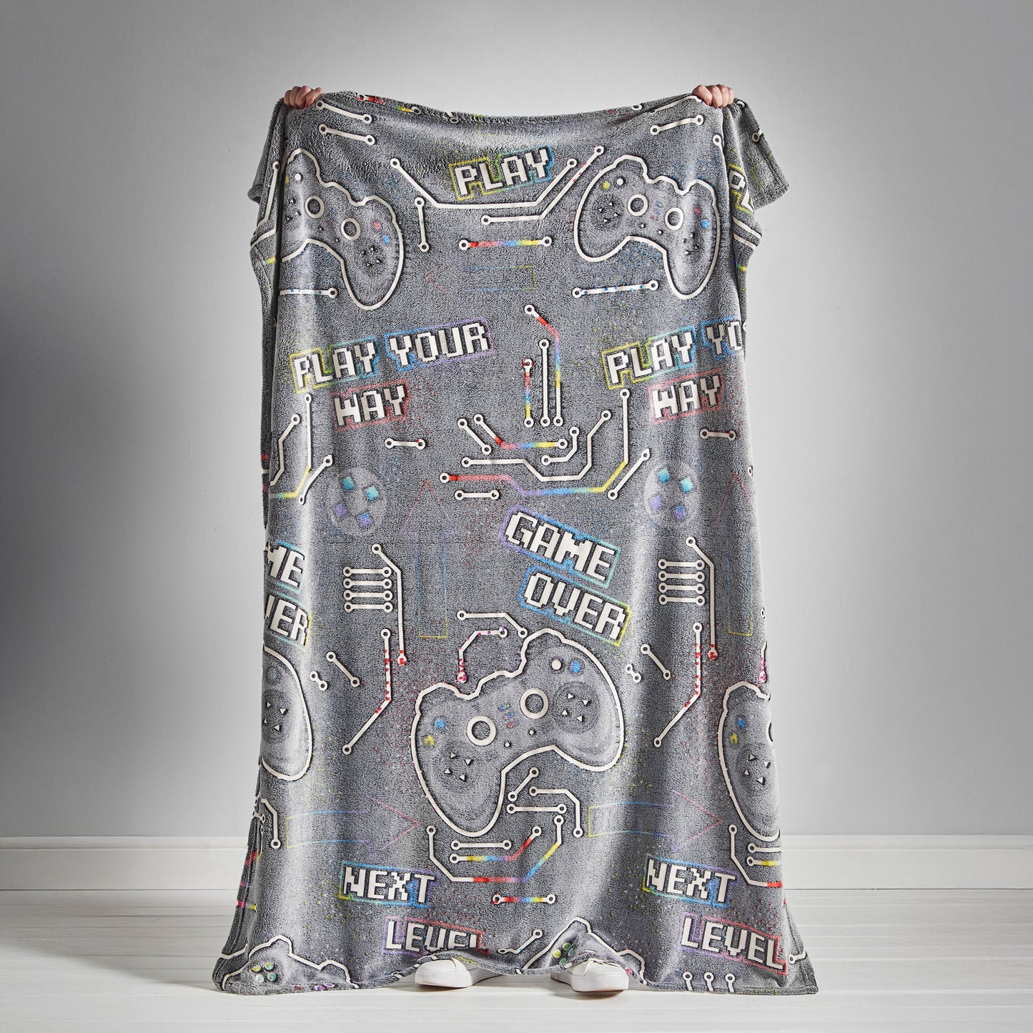 Catherine Lansfield Game Over Fleece Throw