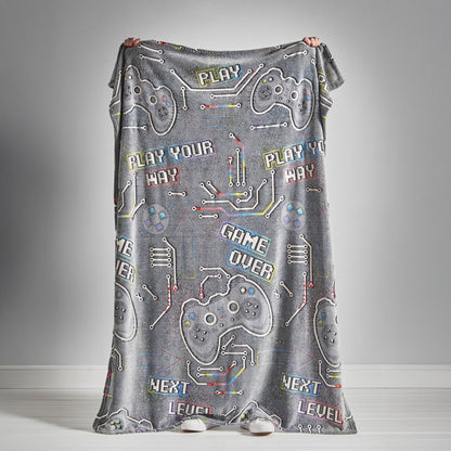 Catherine Lansfield Game Over Fleece Throw