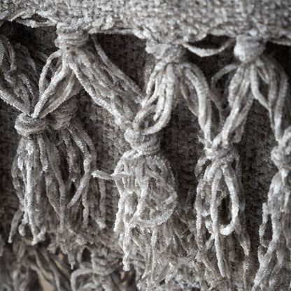 Catherine Lansfield Wilson Plain Chenille Throw - Grey
