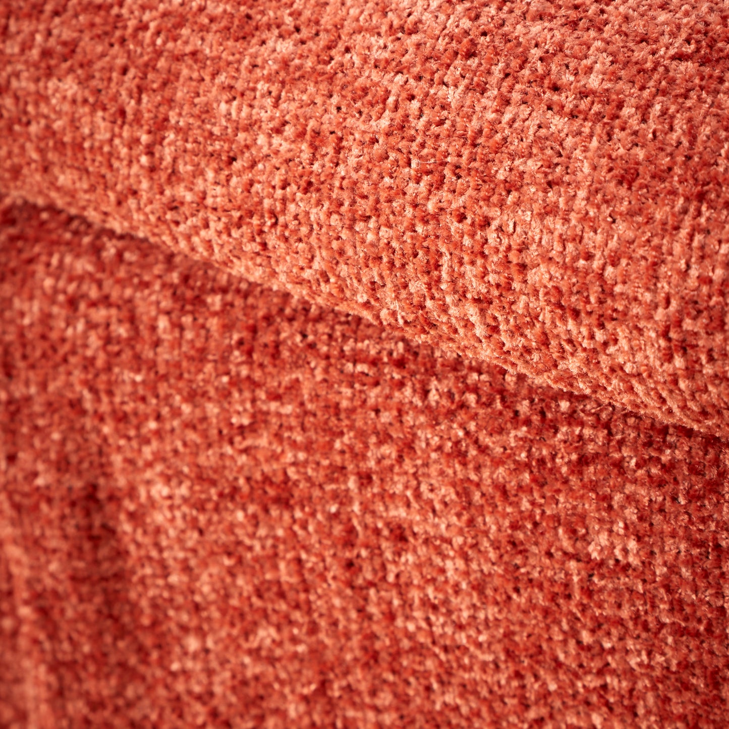 Catherine Lansfield Wilson Plain Chenille Throw - Terracotta