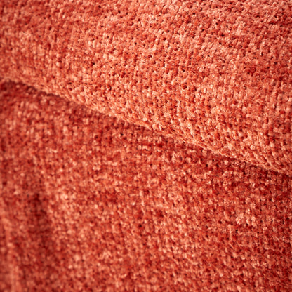 Catherine Lansfield Wilson Plain Chenille Throw - Terracotta