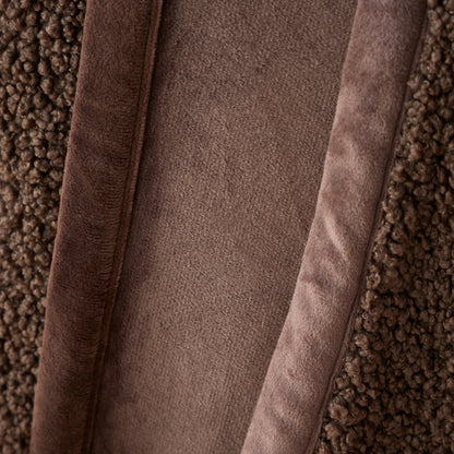 Catherine Lansfield So Soft Velvet Boucle Throw - Chocolate