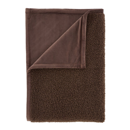 Catherine Lansfield So Soft Velvet Boucle Throw - Chocolate
