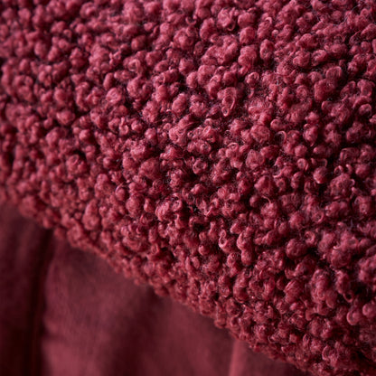 Catherine Lansfield So Soft Velvet Boucle Throw - Damson