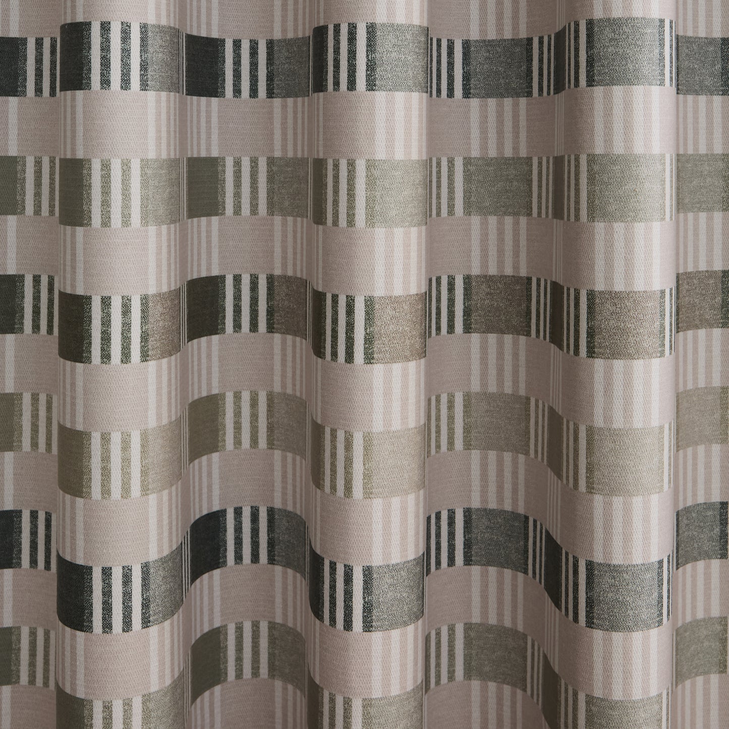 Catherine Lansfield Wilson Check Blackout Thermal Eyelet Curtains - Green
