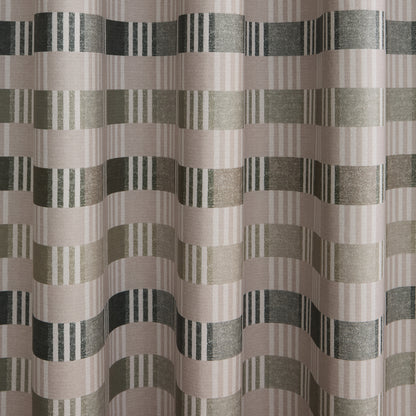 Catherine Lansfield Wilson Check Blackout Thermal Eyelet Curtains - Green