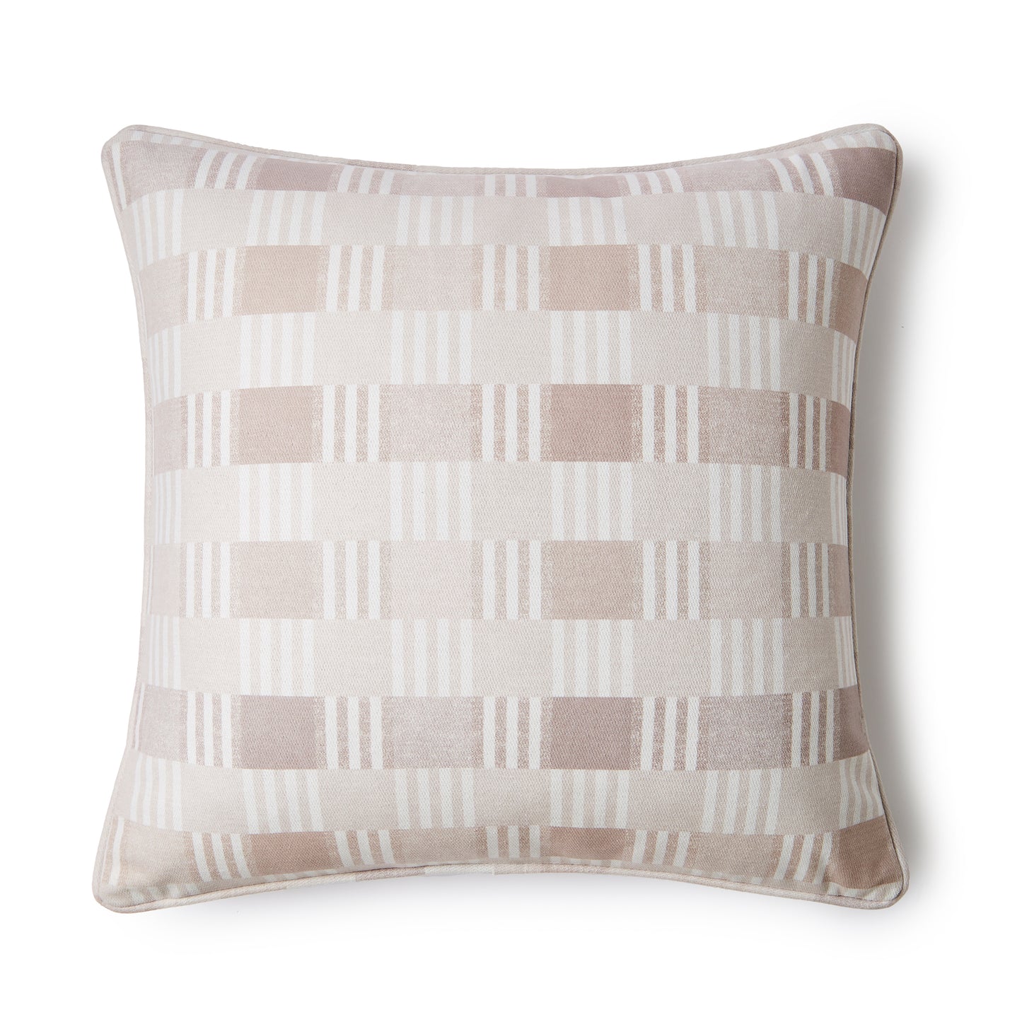 Catherine Lansfield Wilson Check Filled Cushion - Natural