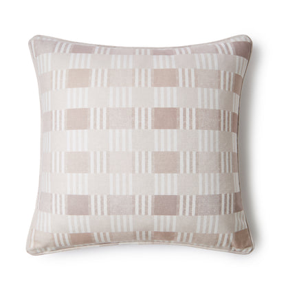 Catherine Lansfield Wilson Check Filled Cushion - Natural
