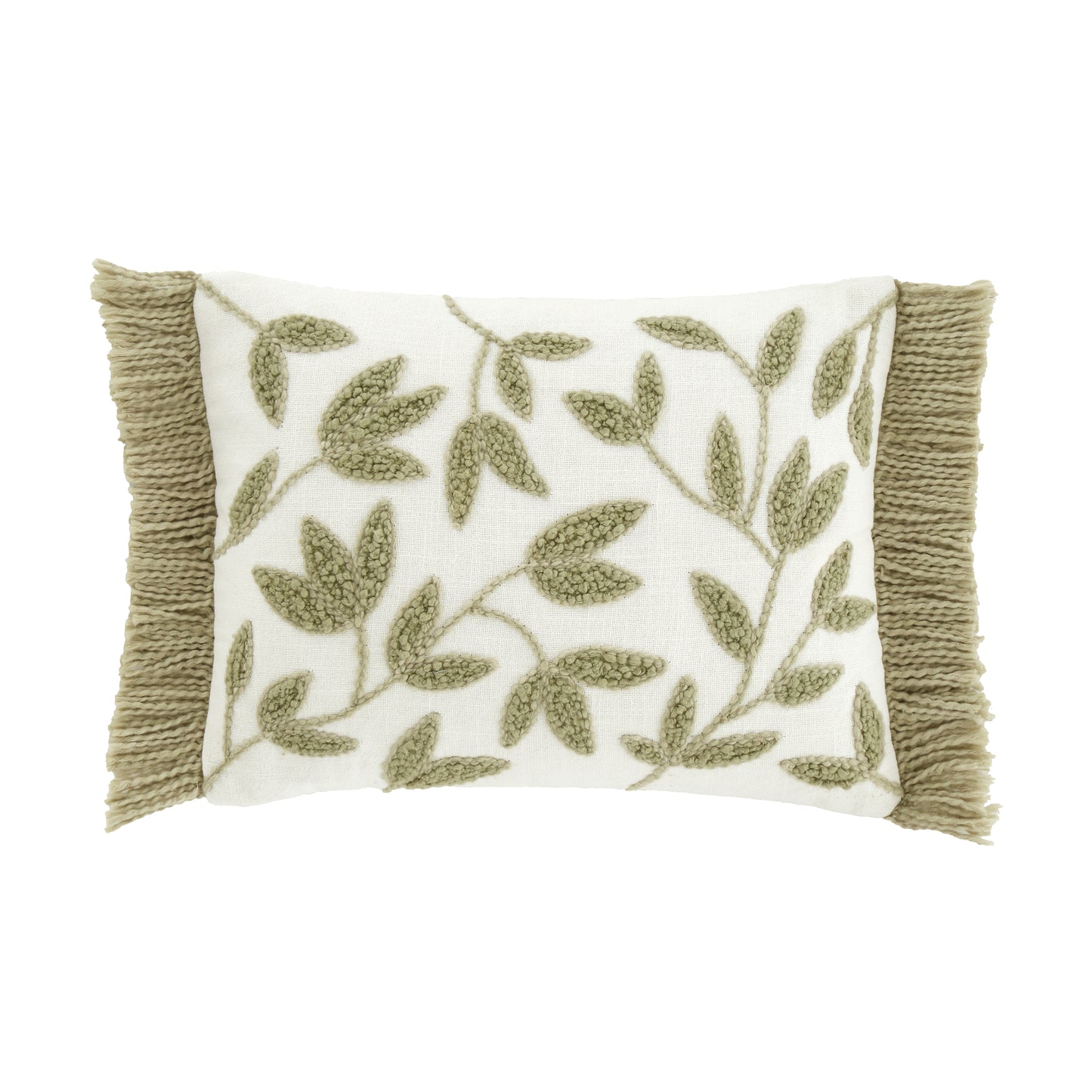 Catherine Lansfield Tufted Sorrel Leaf Filled Cushion - Green