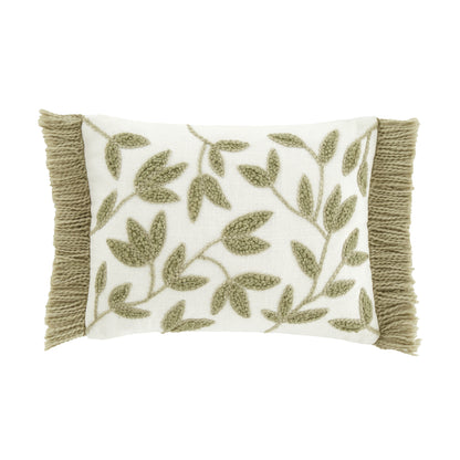 Catherine Lansfield Tufted Sorrel Leaf Filled Cushion - Green