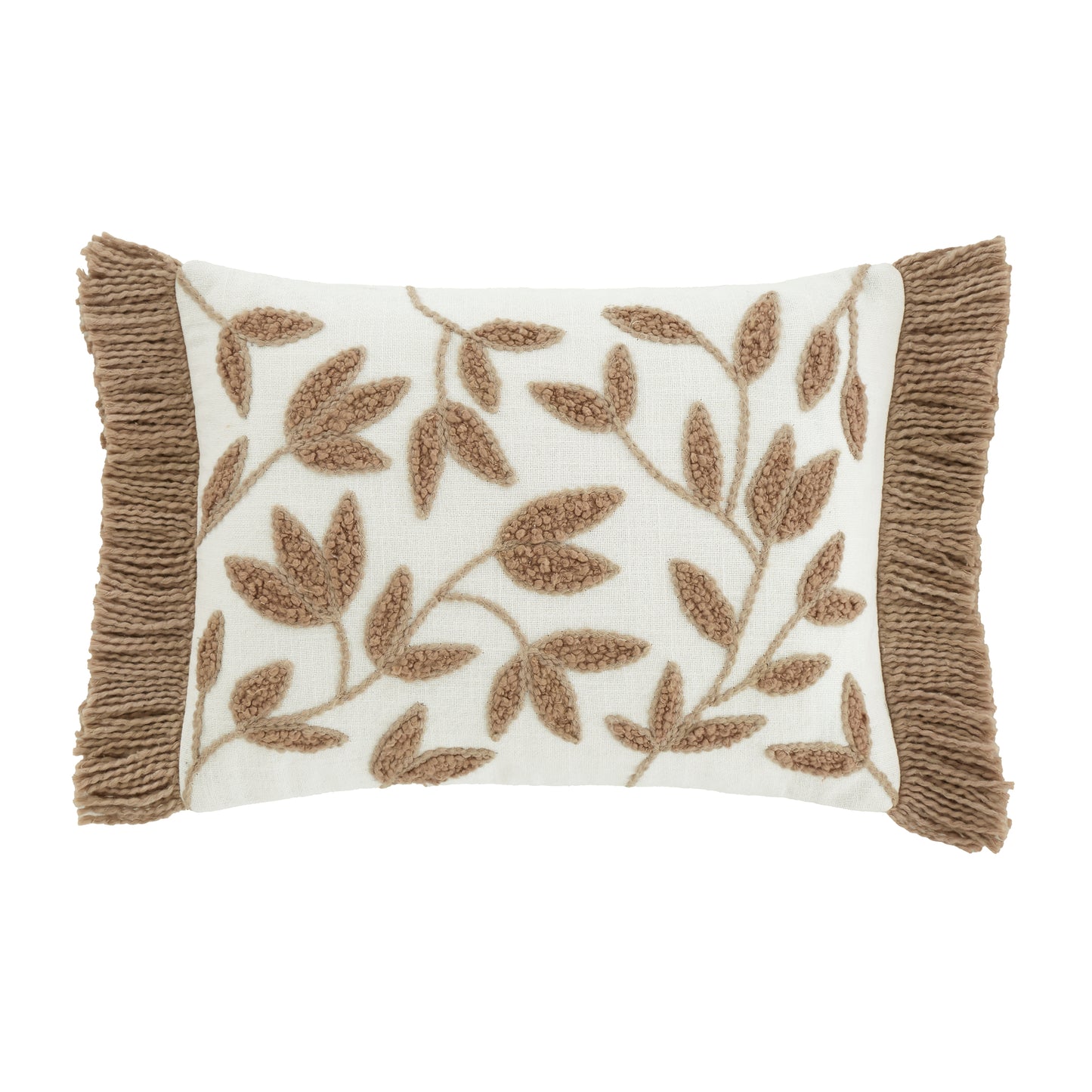 Catherine Lansfield Tufted Sorrel Leaf Filled Cushion - Natural