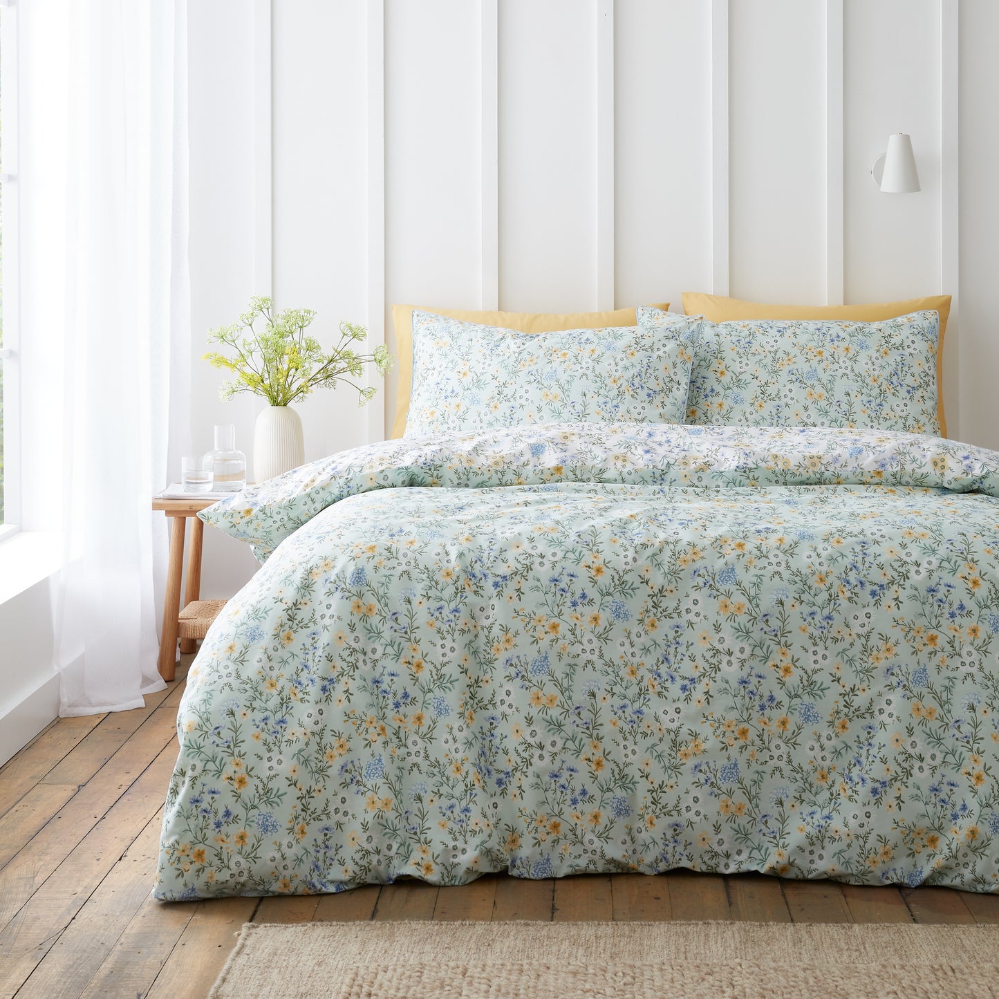 Bianca Ditsy Floral Duvet Cover Set - Green
