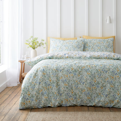 Bianca Ditsy Floral Duvet Cover Set - Green