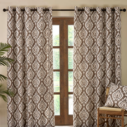 Pineapple Elephant Suri Eyelet Curtains - Natural