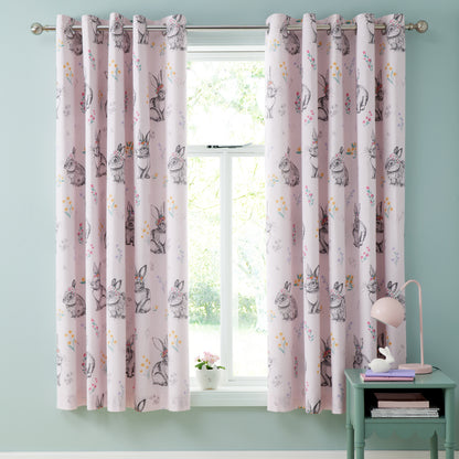 Catherine Lansfield Bunny Tails Ditsy Flower Eyelet Curtains
