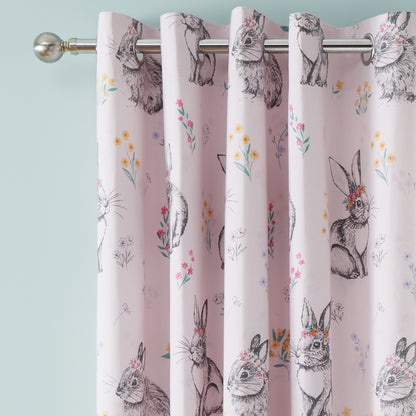 Catherine Lansfield Bunny Tails Ditsy Flower Eyelet Curtains
