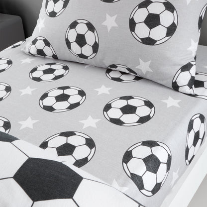 Catherine Lansfield Brushed Football Stars Fitted Sheet