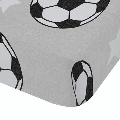 Catherine Lansfield Brushed Football Stars Fitted Sheet