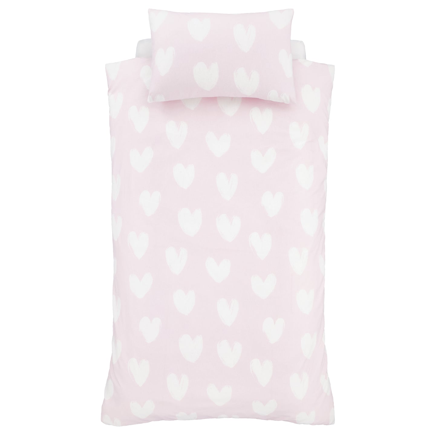 Catherine Lansfield Brushed Hearts Duvet Cover Set