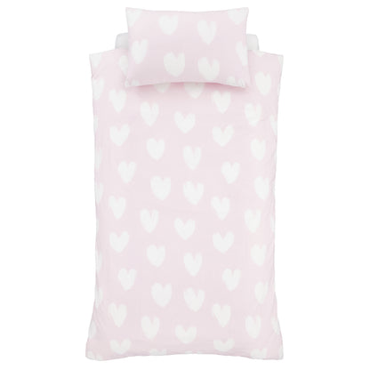 Catherine Lansfield Brushed Hearts Duvet Cover Set
