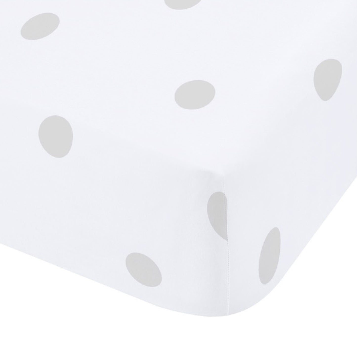 Catherine Lansfield Brushed Polka Dot Fitted Sheet - Grey