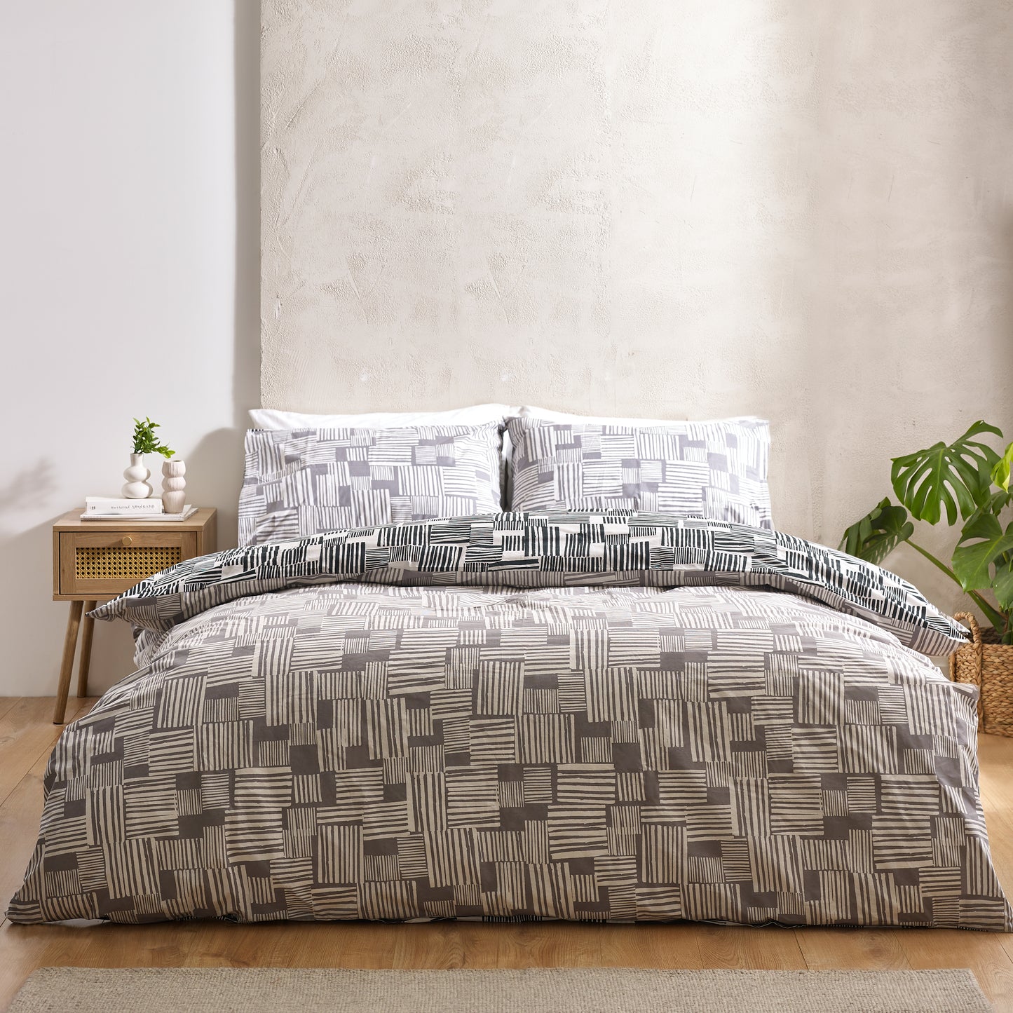 Catherine Lansfield Blocks Duvet Cover Set