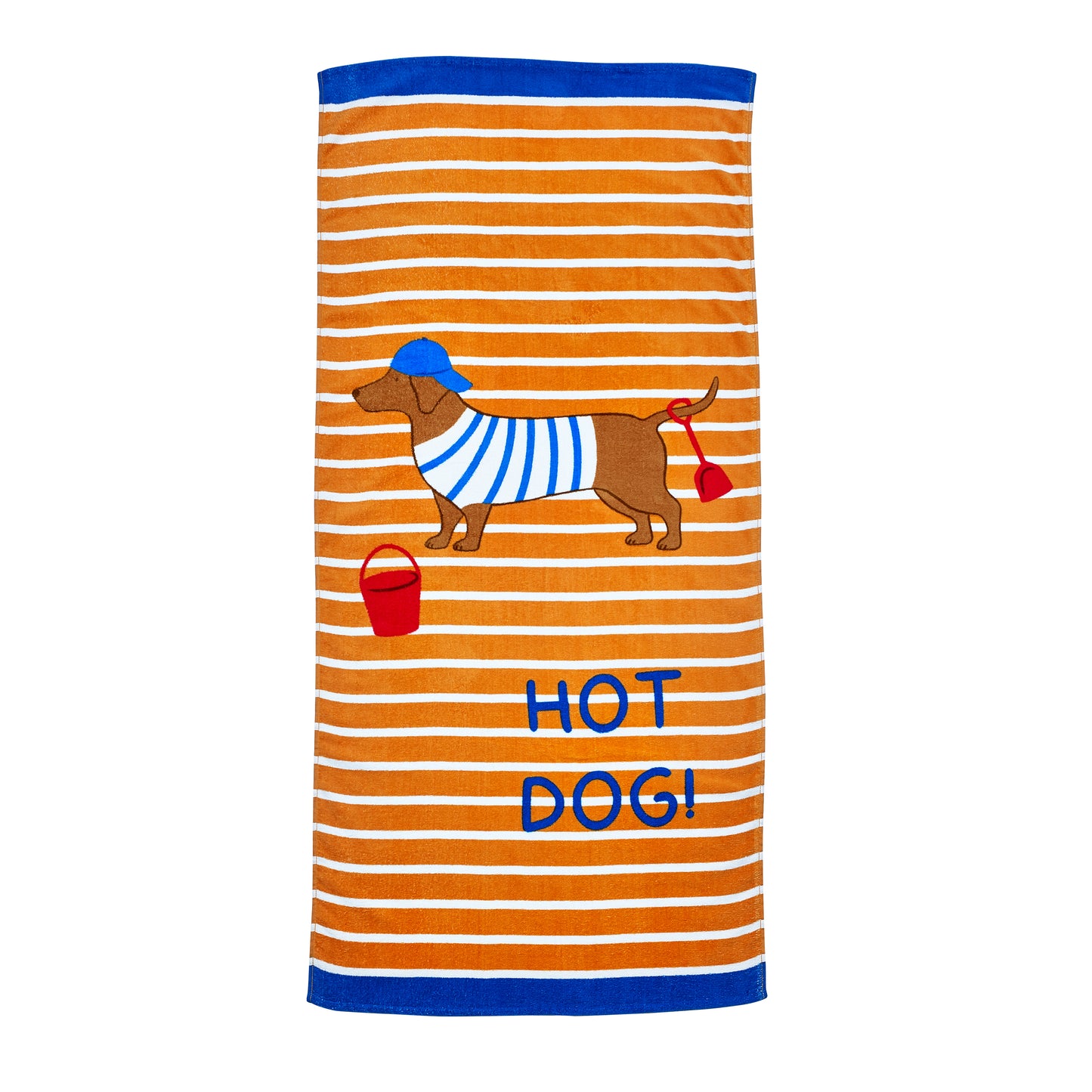 Catherine Lansfield Hot Dog Orange Beach Towel