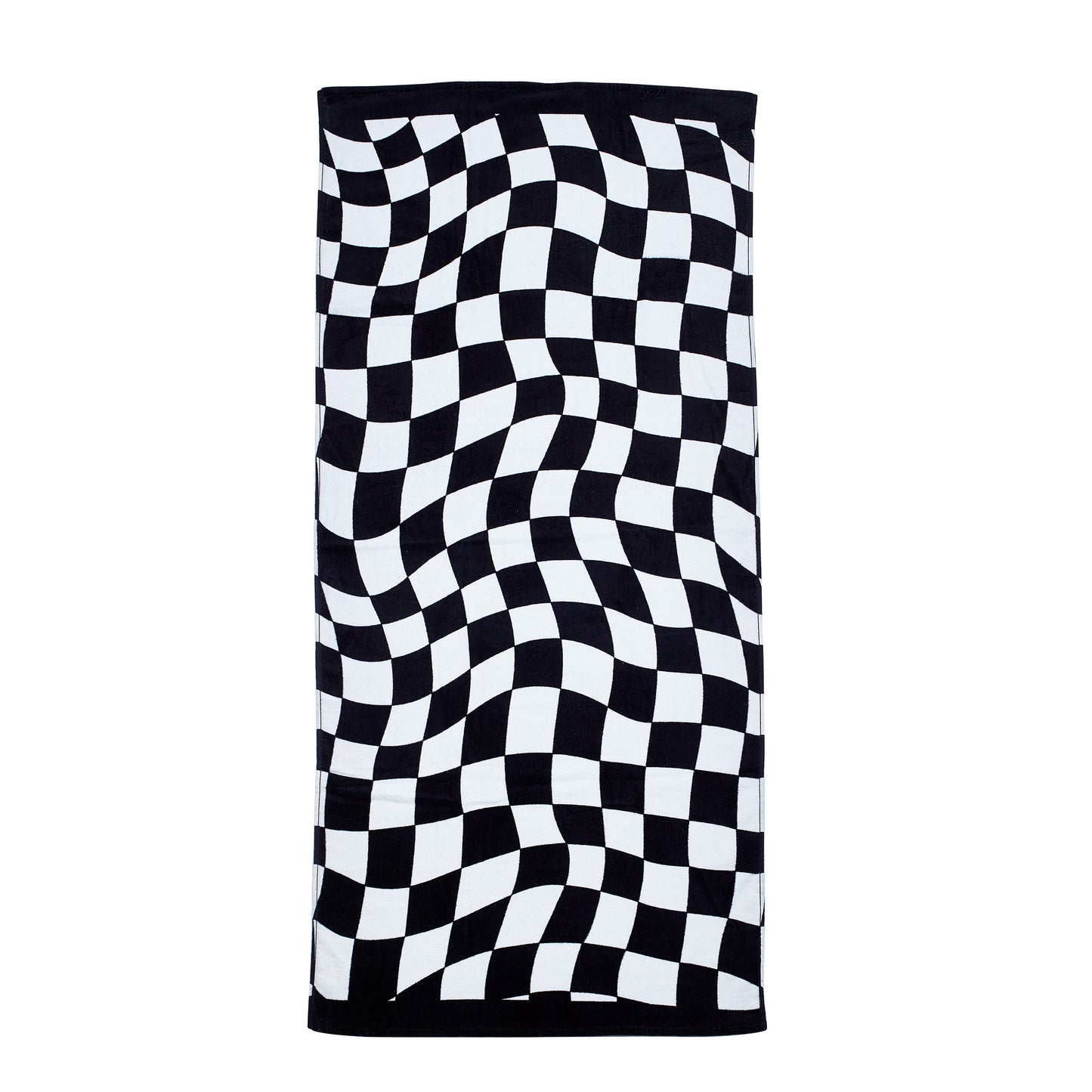 Catherine Lansfield Checkerboard Black/White Beach Towel
