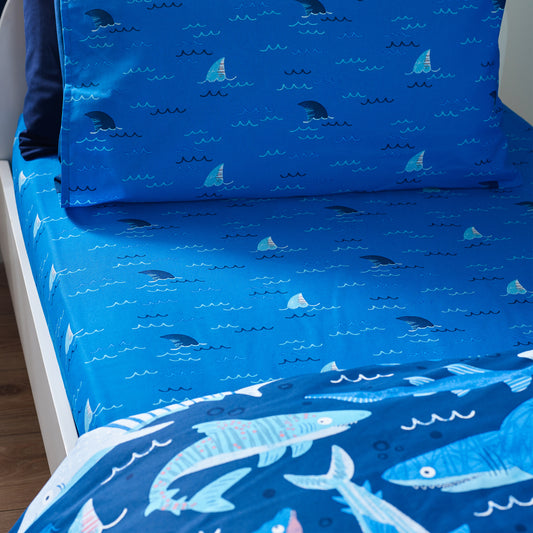 Catherine Lansfield Jawsome Shark Fitted Sheet