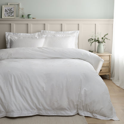 Bianca Lottie Embroidery Duvet Cover Set - White