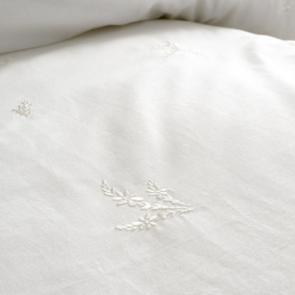 Bianca Lottie Embroidery Duvet Cover Set - White