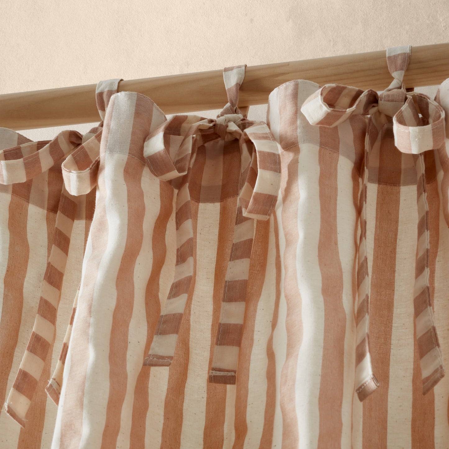 Pineapple Elephant Zanzibar Yarn Dyed Stripe Tie Top Voile Panel - Clay