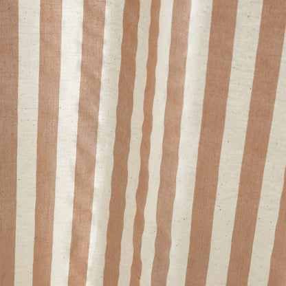 Pineapple Elephant Zanzibar Yarn Dyed Stripe Tie Top Voile Panel - Clay