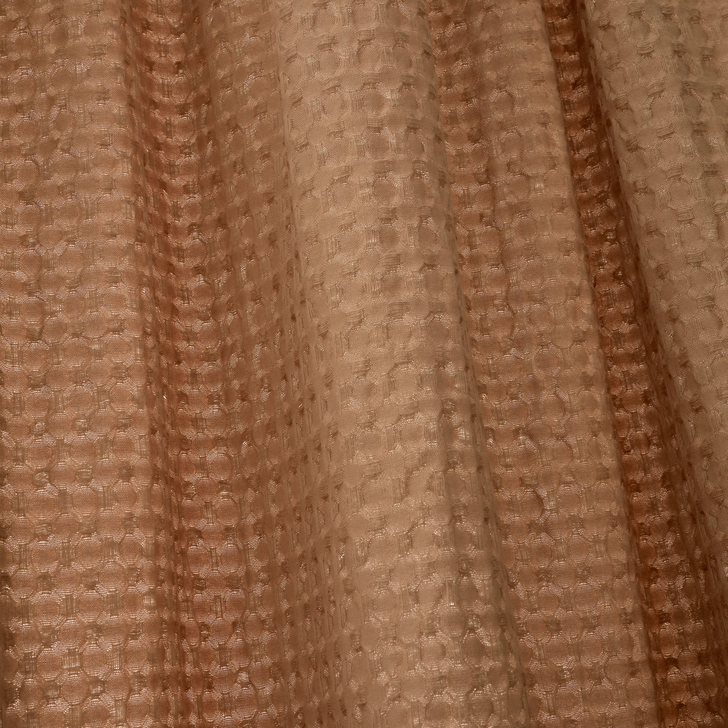 Pineapple Elephant Muscat Waffle Slot Top Voile Panel - Caramel