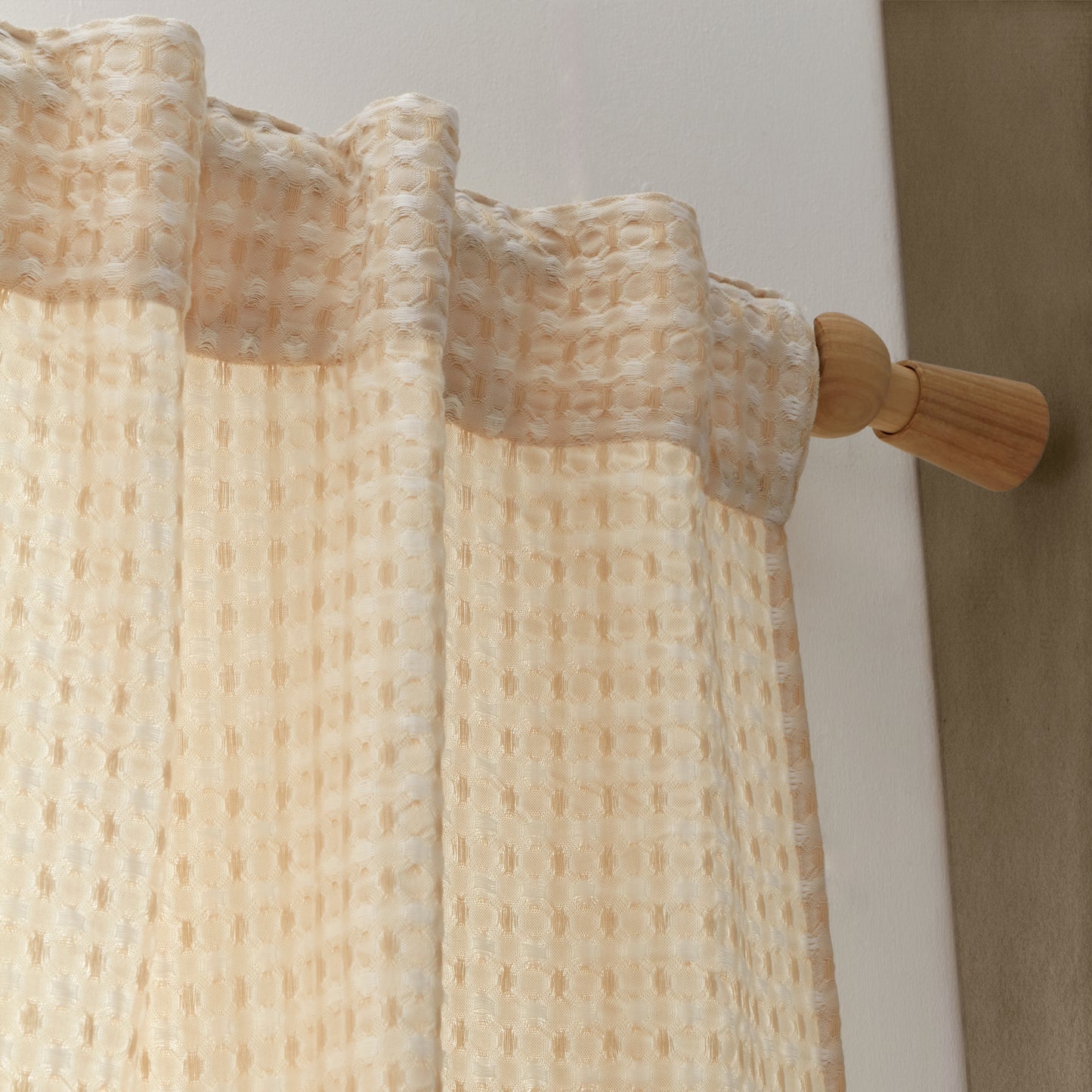 Pineapple Elephant Muscat Waffle Slot Top Voile Panel - Natural