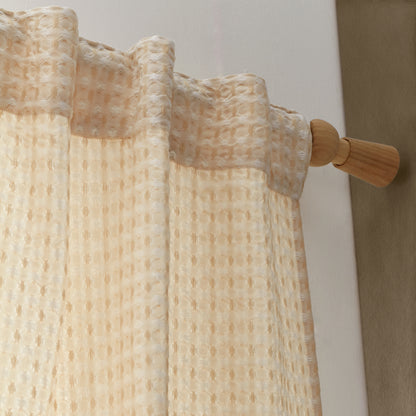 Pineapple Elephant Muscat Waffle Slot Top Voile Panel - Natural