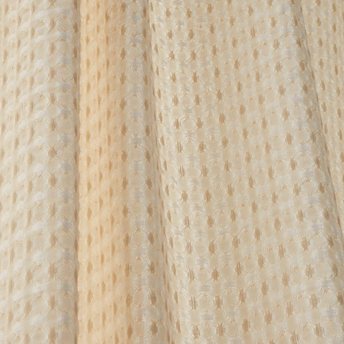 Pineapple Elephant Muscat Waffle Slot Top Voile Panel - Natural