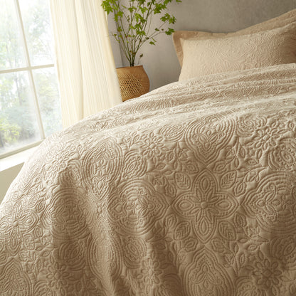 Pineapple Elephant Casablanca Pinsonic Duvet Cover Set - Natural