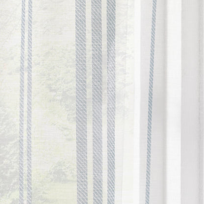 Catherine Lansfield Harbour Stripe Slot Top Voile Panel - White