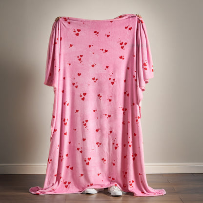Catherine Lansfield Seersucker Heart Throw