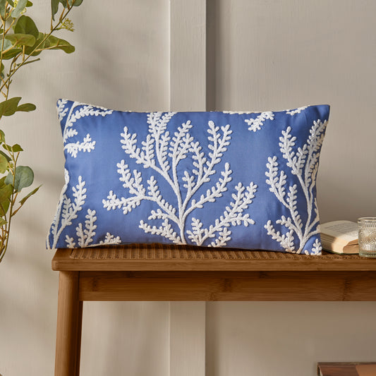 Catherine Lansfield Coral Leaf Filled Cushion
