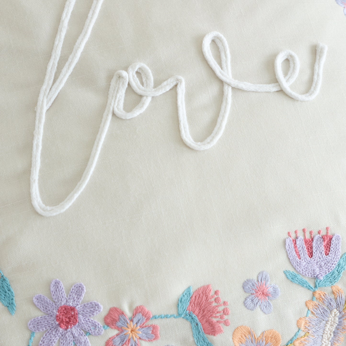 Catherine Lansfield Love Filled Cushion - Natural