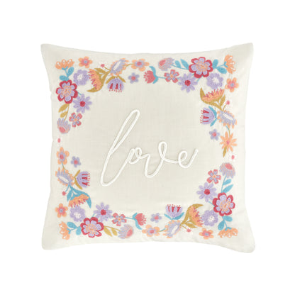 Catherine Lansfield Love Filled Cushion - Natural