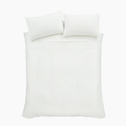 Catherine Lansfield Broderie Anglaise Duvet Cover Set - White