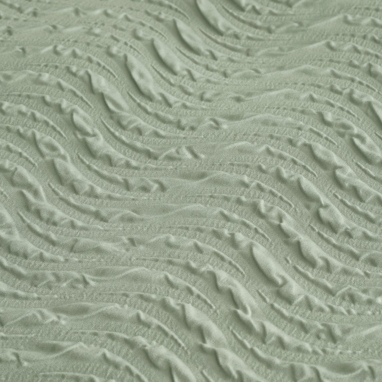 Catherine Lansfield Heatset Wave Duvet Cover Set - Mint Green