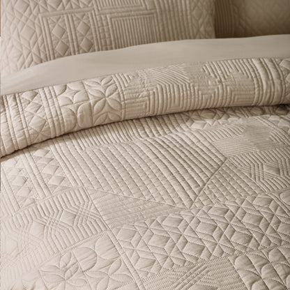 Catherine Lansfield Folkstone Geo Duvet Cover Set - Natural
