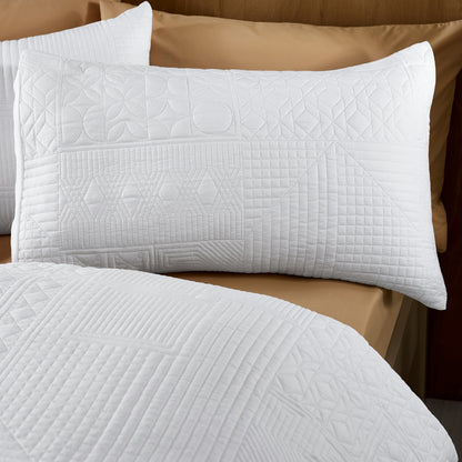Catherine Lansfield Folkstone Geo Duvet Cover Set - White