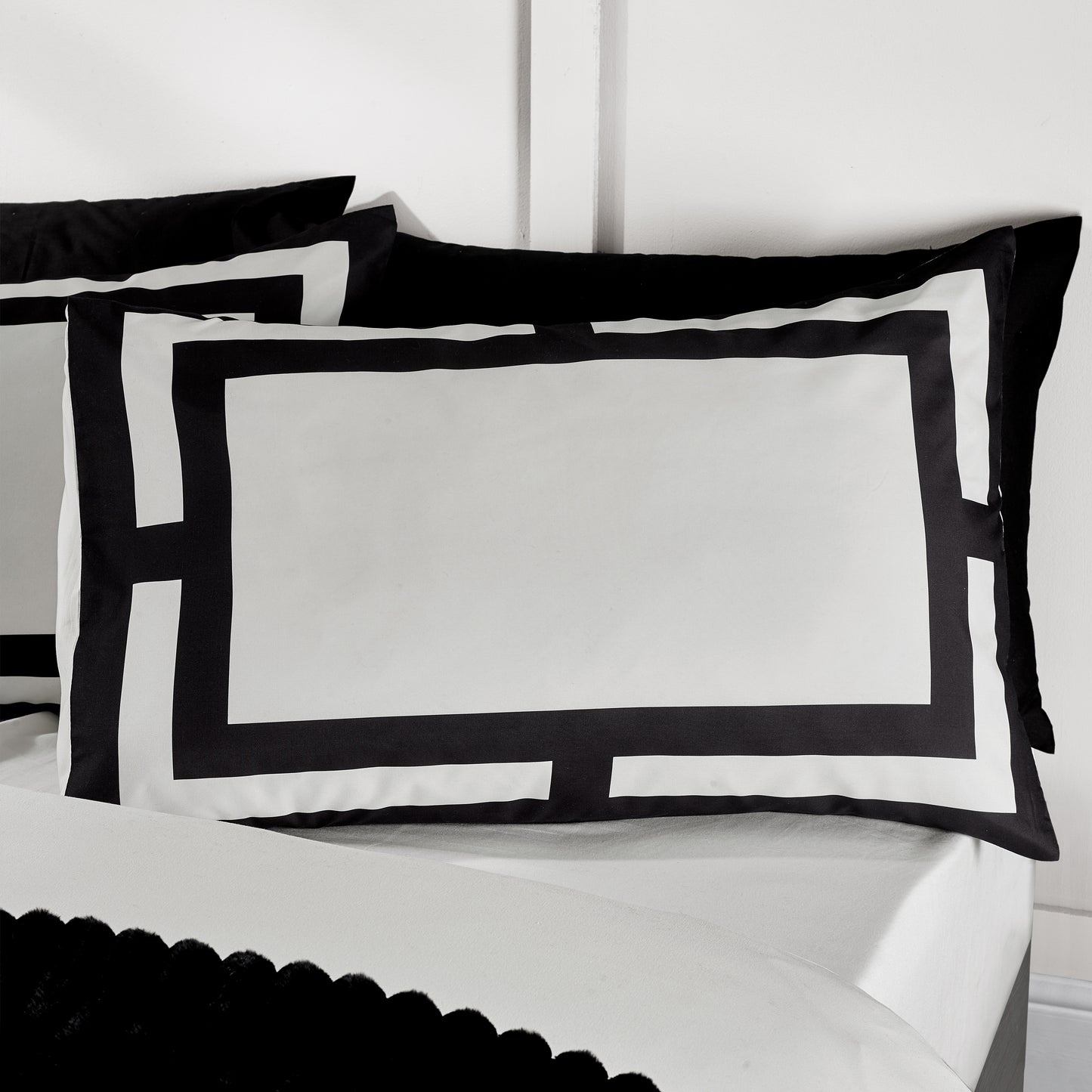 Catherine Lansfield So Soft Mono Panel Duvet Cover Set
